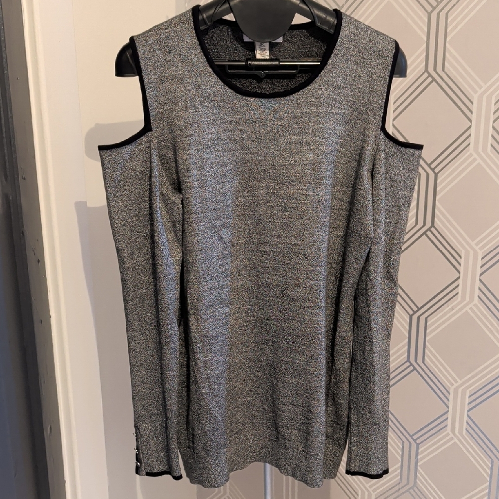 Calvin Klein Black and White Knit Top
